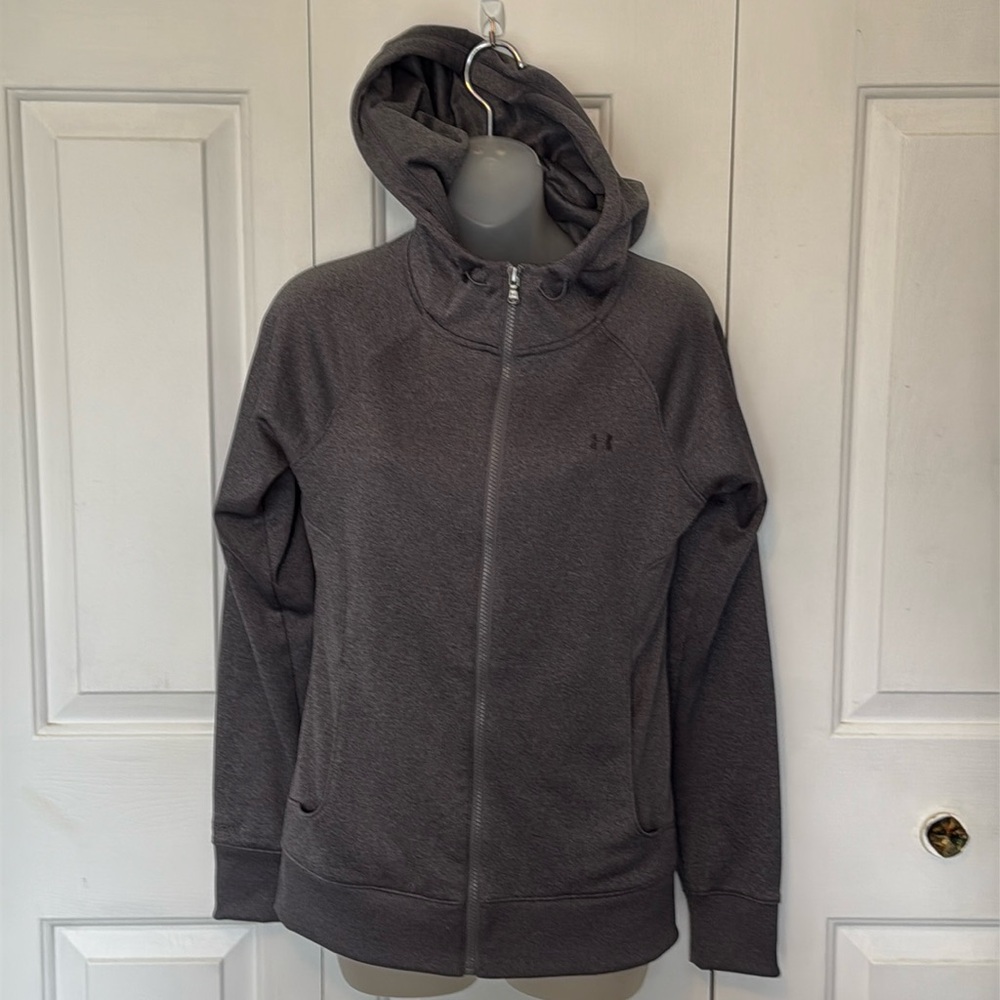 Under Armour UA Sz S semi fitted, full zip hooded jacket GUC W60
